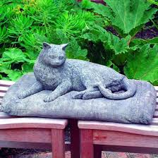 Curious Cat Stone Garden Ornament