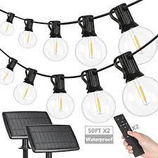 100ft Solar String Lights Outdoor With