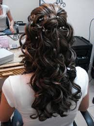 Curly hairstyle for wedding reception. Wedding Bridal Hairstyles For Long Hair My Bride Hairs