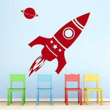 Space Rocket Wall Decal Cutzz