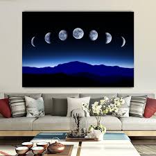 Phases Of The Moon Canvas Print Lunar