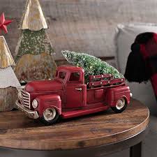 Plenty of red metal truck christmas to choose from. Pre Lit Red Christmas Truck With Tree Kirklands