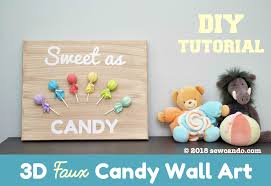 room decor diy 3d candy wall art tutorial