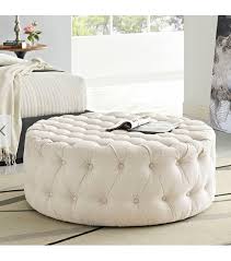 On Tufted Round Ottoman Coffee Table