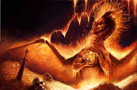 wallpaper fire dragon mythology