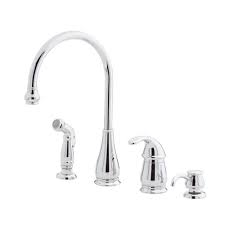 Single hole bathroom sink faucets (6). Pfister Lg26 4dcc Treviso Single Handle Kitchen Faucet With Side Spray And Soap Dispenser Chrome Faucetdepot Com