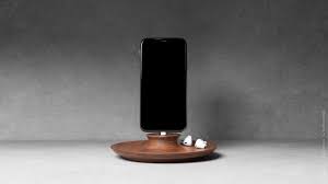 wooden iphone charging dock yohann