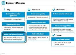 hp recovery manager in windows 11