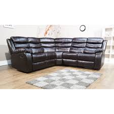 Kansas Corner Recliner Sofa Set Black