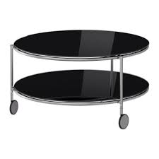 Ikea Strind Black Glass Coffee Table
