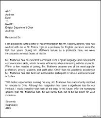 Colleague Reference Letter For A Character Ex Sample Work