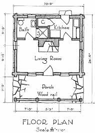 Vintage Log Cabin Floor Plan With