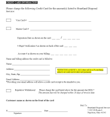 33 Credit Card Authorization Form Template Download Pdf Word