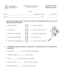quizz fifth grade interactive worksheet