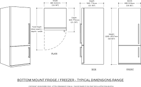 Australian Refrigerator Guide Sizes Chart Renomart