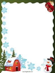 House Snowflakes And Snowman Christmas Border