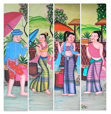 Folk Art Lanna Thai Paintings