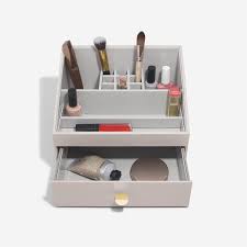 taupe makeup organiser stackers
