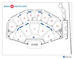 bmo pavilion seating map bmo pavilion