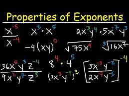 Properties Of Exponents Algebra 2