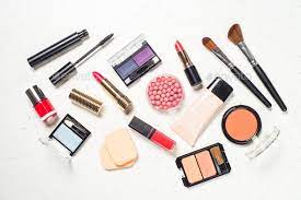 makeup professional cosmetics on white