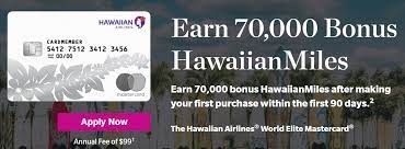 barclays 70 000 hawaiian airlines bonus