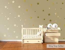 120 Gold Star Wall Stickers Gold Wall