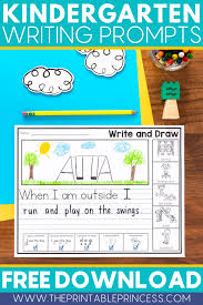 free kindergarten writing prompts
