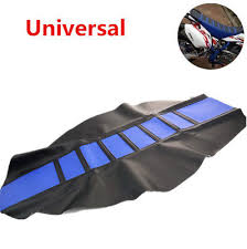 Blue Rubber Motorcycle Seat Cover Rib
