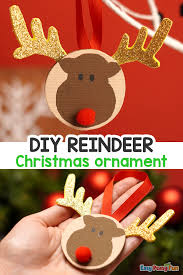 Use a straight pin to attach it to the top of the cork. Reindeer Wooden Slice Ornaments Easy Peasy And Fun
