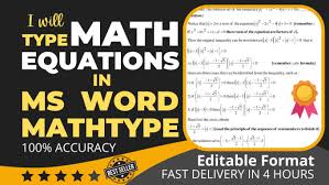 Type Math Equations Using Mathtype Or