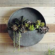 round hanging wall vase planter for