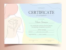 beauty certificate vectors
