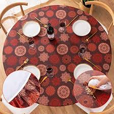 Clear Round Fitted Vinyl Tablecloth