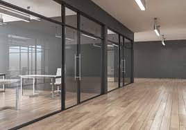 office single glazed office partitions