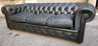 Three Seater Sofa Mod Chester In Black