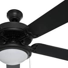 Ceiling fans fitted with led lights produce directional light and are a good choice for illuminating a certain section of the room. Trice 52 In Led Black Ceiling Fan With Light Kit Yg269bp Bk The Home Depot
