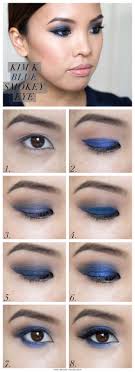 kim k inspired blue smokey eye