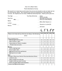 Customer Service Questionnaire Template Free Patient