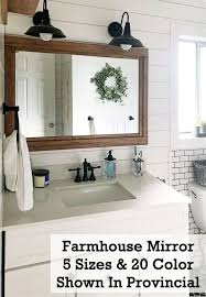 Farmhouse Framed Wall Mirror 20 Stain