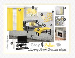 yellow and grey living room design idea
