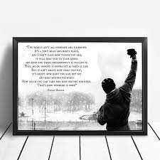 Rocky balboa quote canvas, rocky movie motivational wall art, gym canvas wall art, gift for him, boxing sport home decor, stallone wall art. Rocky Balboa Motivational Quotes Posters Wall Art Prints Canvas Painting Unframed With Free Shipping Worldwide Weposters Com