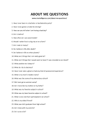 83 good about me questions for