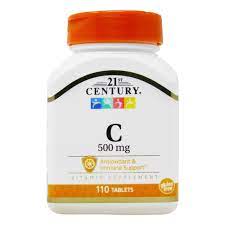 Vitamin c (as ascorbic acid), 300 mg: 21st Century Vitamin C 500 Mg 110 Tablets Evitamins Com