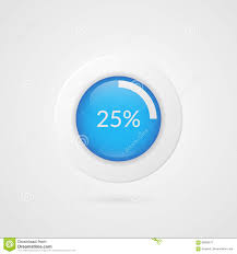 25 Percent Pie Chart Percentage Vector Infographics