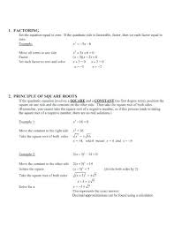 Quadratic Equation Examples Pdf