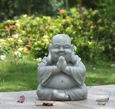 Smiling Buddha Praying Statue Tabletop