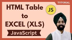 javascript export html table to excel