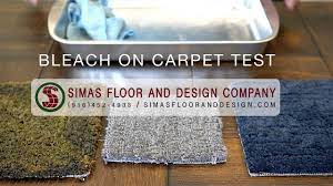 bleach on carpet test you
