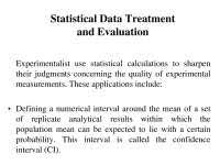 statistical data treatment and